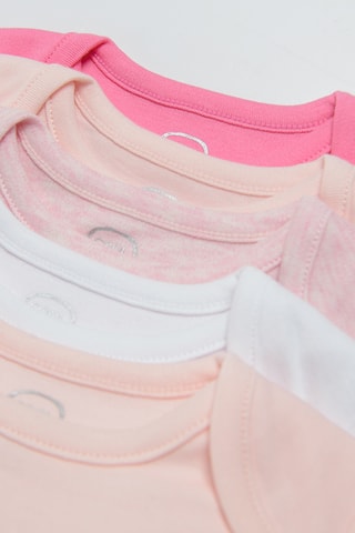 5 Biologisch Katoenen Rompertjes - Roze
