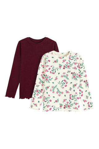 2 t-shirts - Bordeaux et blanc