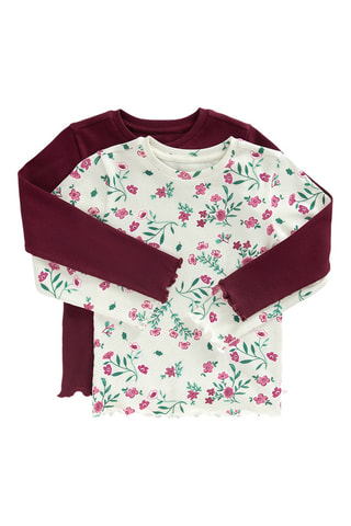 2 t-shirts - Bordeaux et blanc