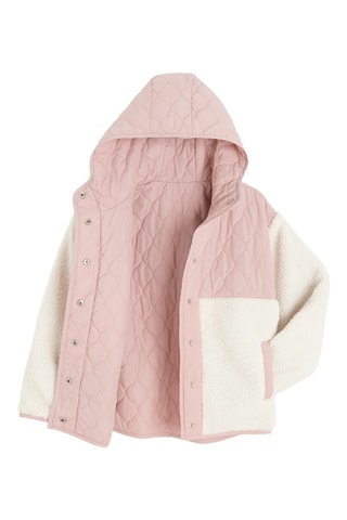 Doudoune réversible à capuche - Rose