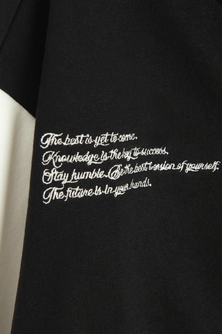 Sweater met capuchon - Zwart