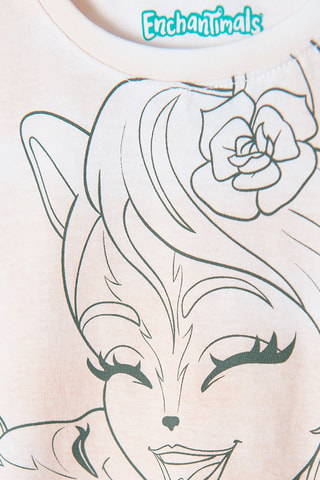 T-shirt Enchantimals - Blanc et orange