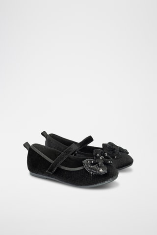 Ballerines en velours - Noir