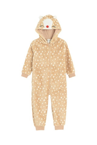 Pyjama met Capuchon en Oren - Beige