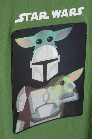T-shirt Grogu et Boba Fett The Mandalorian Star Wars - Vert foncé