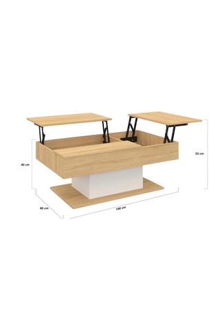 Table basse relevable Tania - 100 x 40-53 x 60 cm