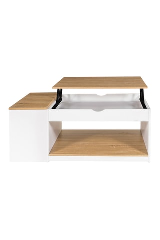 Table basse relevable avec coffre Elina - 110 x 45 x 60 cm