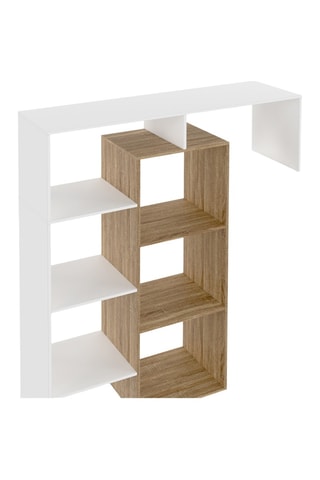 Etagère bibliothèque Paulette 11 compartiments bois et blanc 143cm - 104 x 30 x 143 cm