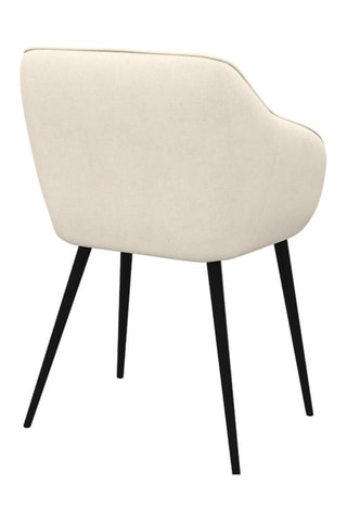 2 fauteuils Julia - Crème et noir - Velours