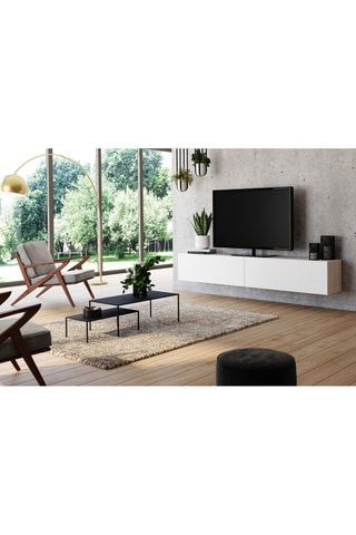 Meuble TV 2 portes - 180 x 30 x 30 cm