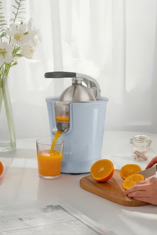Presse-agrumes en acier inoxydable - Bleu - 160 W