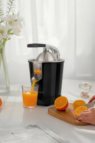 Presse-agrumes en acier inoxydable - Noir - 160 W