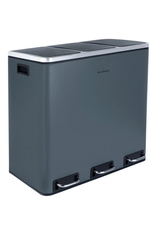 Poubelle à pédale en acier inoxydable  3 x 18 l