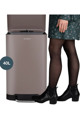 Poubelle à pédale en acier inoxydable 40 l