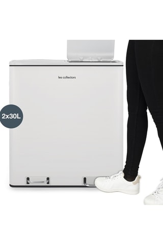 Poubelle de tri à pédale - 2 x 30 l