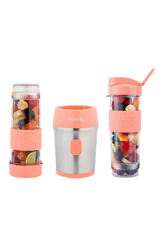 Mini blender - Rose - 570 ml - 300 W - Argenté et rose