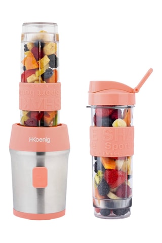 Mini blender - Rose - 570 ml - 300 W - Argenté et rose