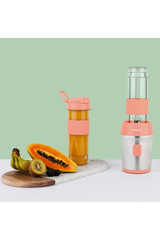 Mini blender - Rose - 570 ml - 300 W - Argenté et rose