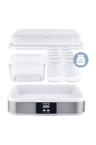 Yaourtière en acier inoxydable Ely - 21,5 W - 12 yaourts