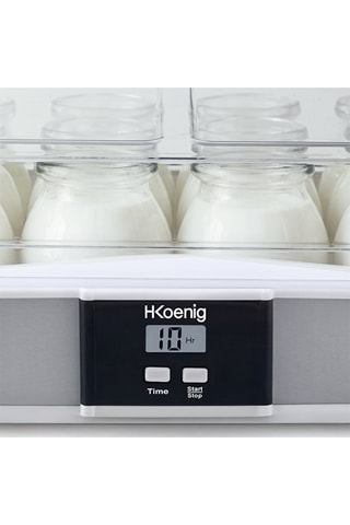 Yaourtière en acier inoxydable Ely - 21,5 W - 12 yaourts