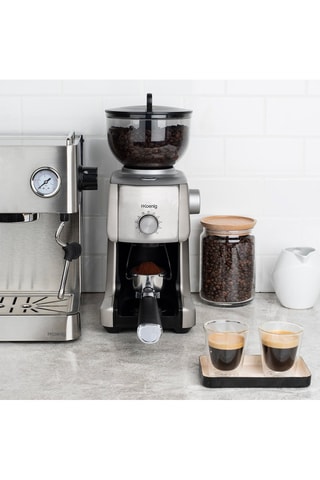 Moulin à café - 10 tasses - 130 W - Argenté et noir