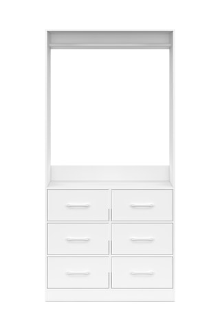 Vestidor de 6 cajones Uma - 167 x 80 x 40 cm