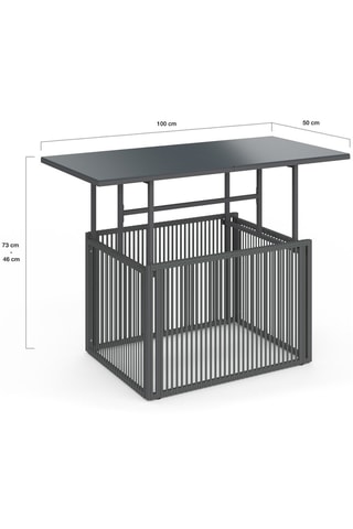 Mesa de centro de vidrio templado Ozéa - 100 x 50 x 73 cm