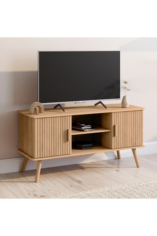 Mueble de TV de 2 puertas Faustine - 110 x 54 x 40 cm
