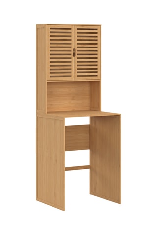 Mueble para lavadora 2 puertas de bambú Maya - 180 x 65 x 60 cm