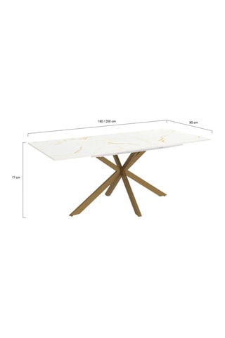 Mesa de comedor extensible Glam - 160/200 x 77 x 90 cm