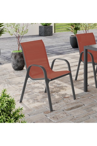 6 sillas de jardín apilables - 51,5 x 84 x 68 cm