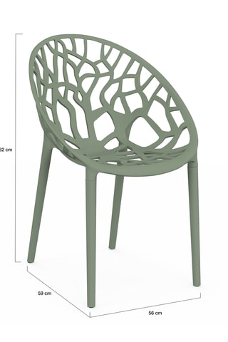 4 sillas de jardín Mira - 56 x 82 x 59 cm