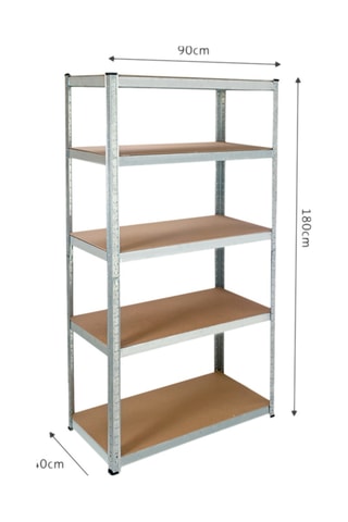 Estantería de acero de 5 niveles especial carga pesada - 40 x 90 x 180 cm