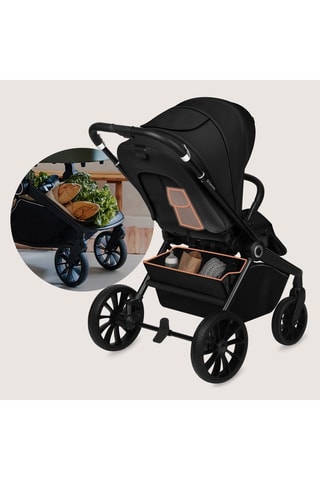Silla de paseo Mika Plus - Hasta 22 kg - Negro