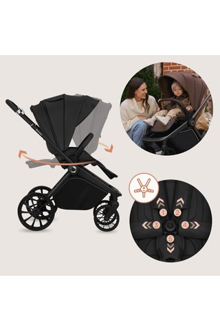 Silla de paseo Mika Plus - Negro