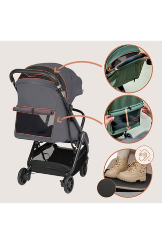 Silla de paseo - Hasta 22 kg - Gris
