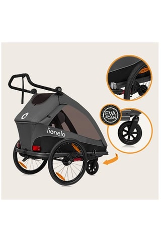 Remolque de bicicleta - Peso máximo 22 kg - Gris