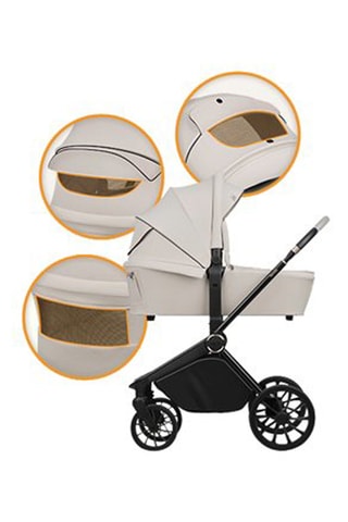 Silla de paseo multiusos 3 en 1 Mika Plus - Beige