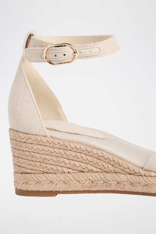 Espadrilles compensées en chanvre - Beige