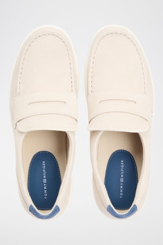 Mocassins en nubuck - Beige clair