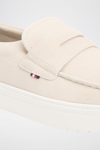 Mocassins en nubuck - Beige clair