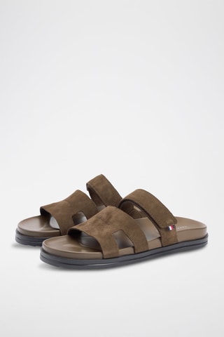 Mules en nubuck - Marron