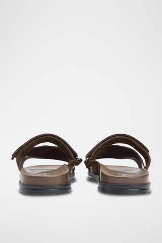 Mules en nubuck - Marron