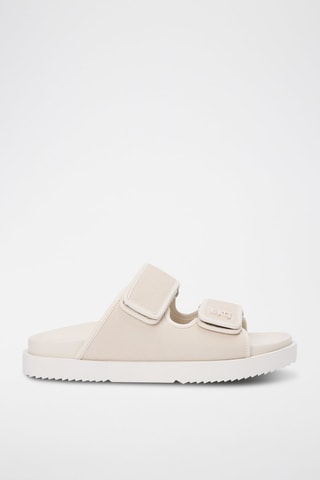 Mules en nubuck - Beige clair