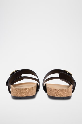 Mules en cuir nappa - Noir
