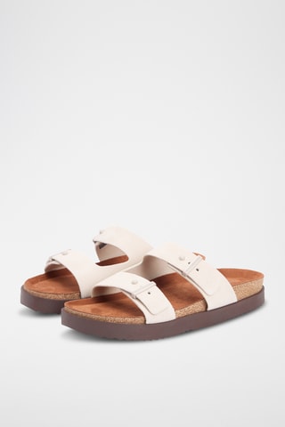 Mules en nubuck - Beige clair
