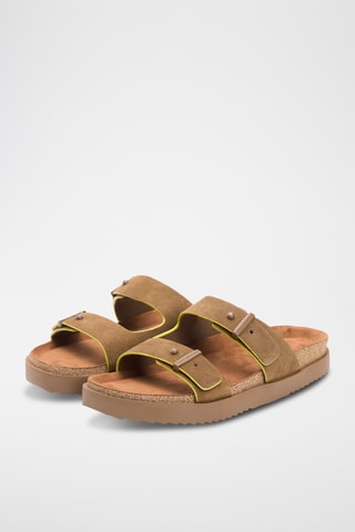 Mules en nubuck - Marron