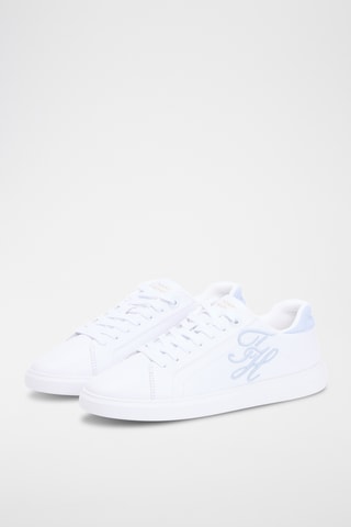 Baskets en cuir - Blanc et ciel