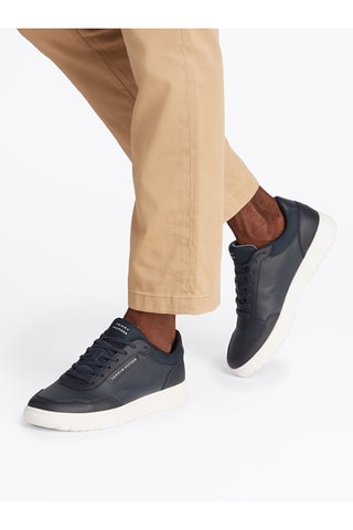 Baskets en cuir - Bleu foncé