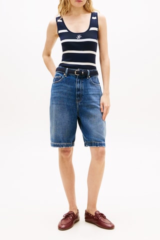 Débardeur en coton biologique - Bleu foncé